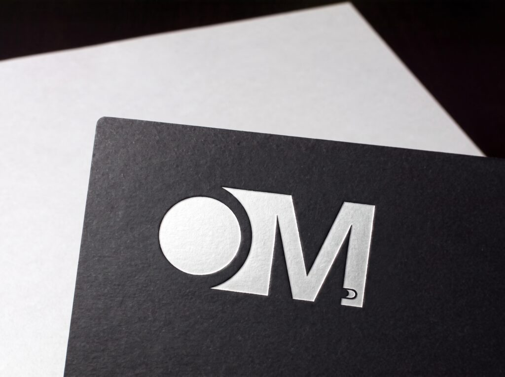 business card with white logo 202607131712